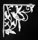 Antique White Bird Design Shelf Wall Bracket