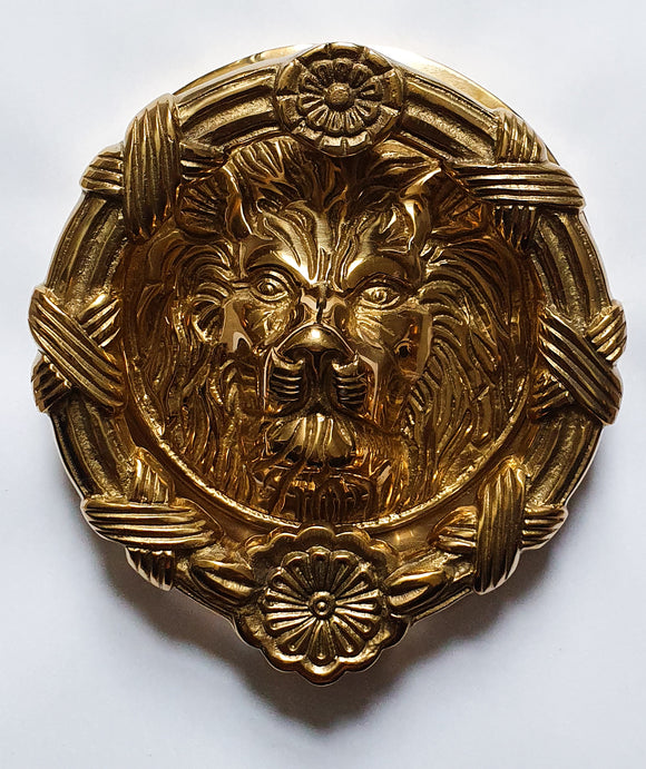 Solid Brass Lion Front Door Knocker