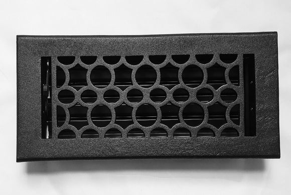 Floor Wall Register Air Vent Covers Adjustable Black Iron Traditional