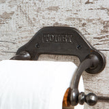 Wooden Toilet Roll Holder Grey