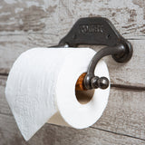 Wooden Toilet Roll Holder Grey