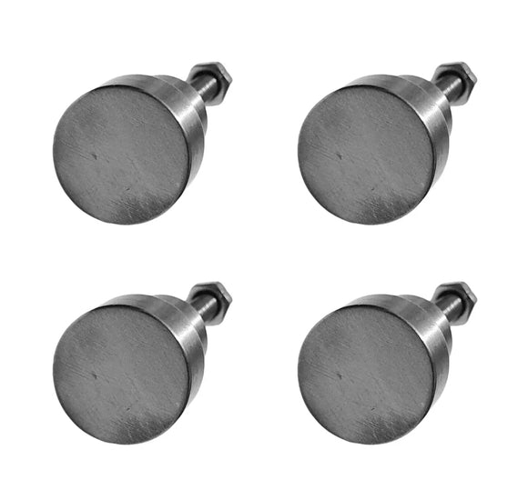 Round Silver Stainless Steel Furniture Knobs18mm