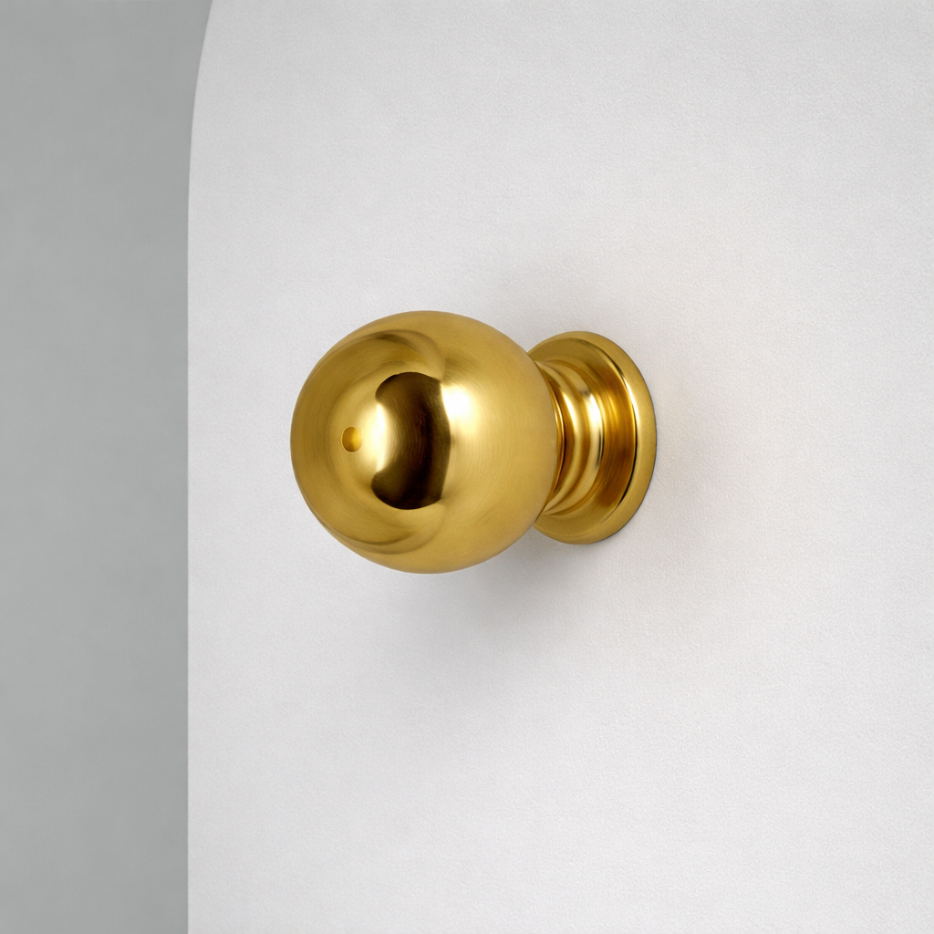 Polished Brass Round Knob