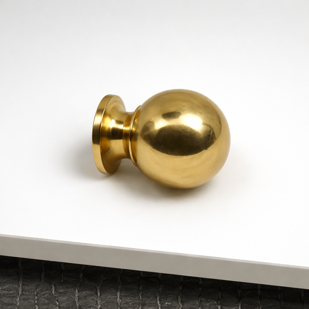 Polished Brass Round Knob
