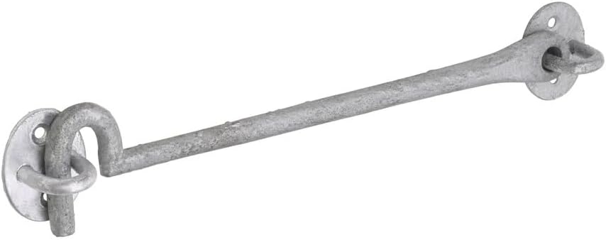 Pack of 10 300mm Traditional Cabin Hook - Galvanised