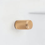 Knurled Drawer Knob Brushed Brass