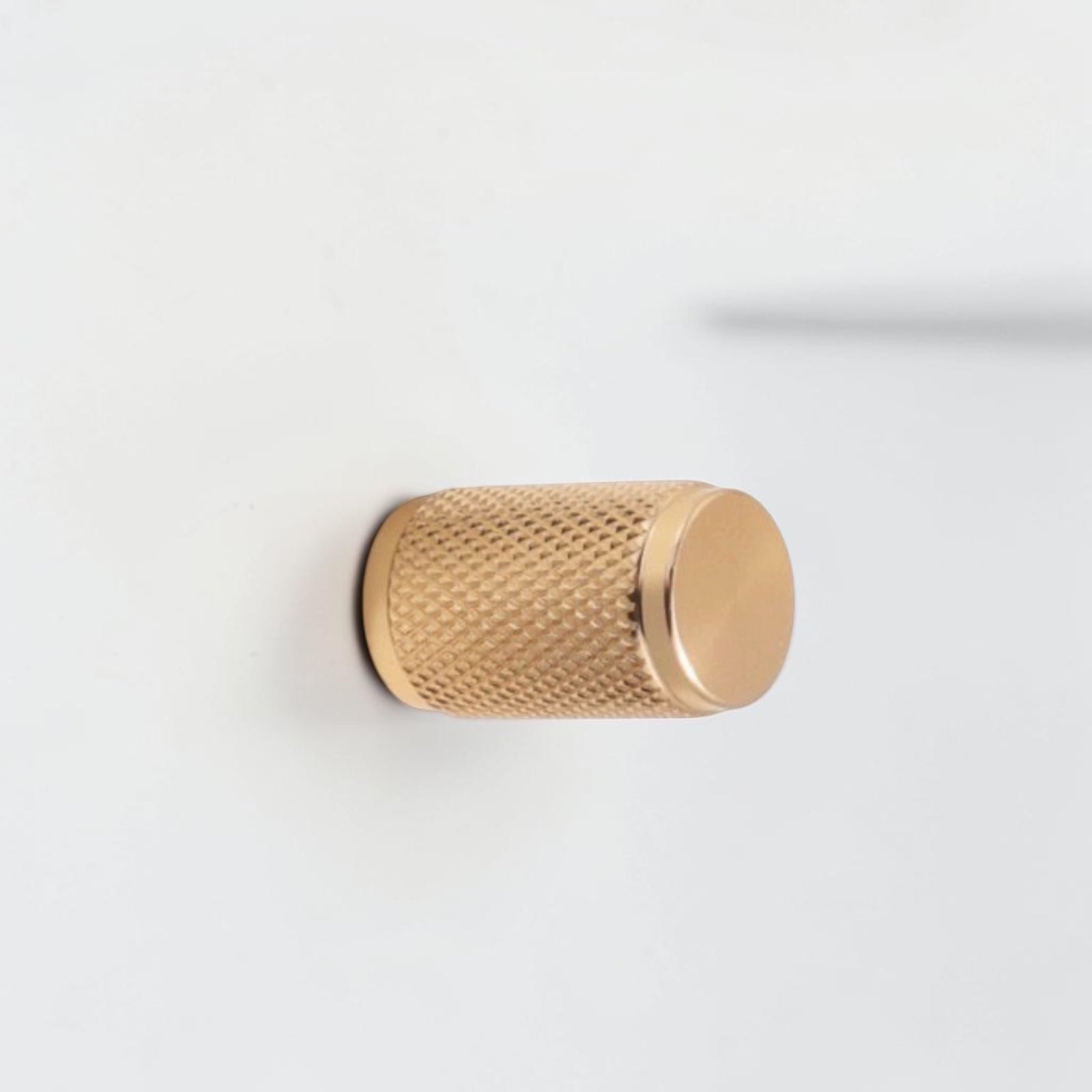 Knurled Drawer Knob Brushed Brass