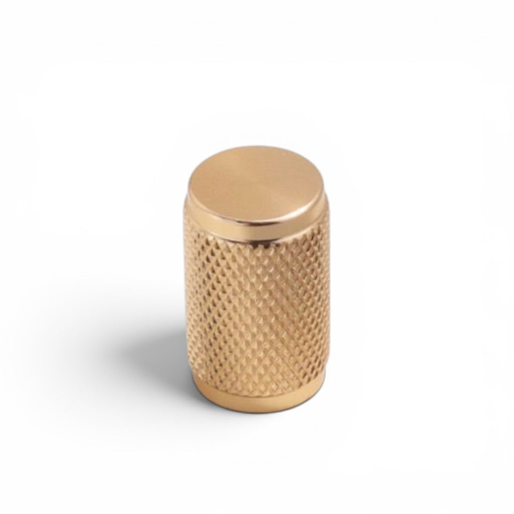 Knurled Drawer Knob Brushed Brass