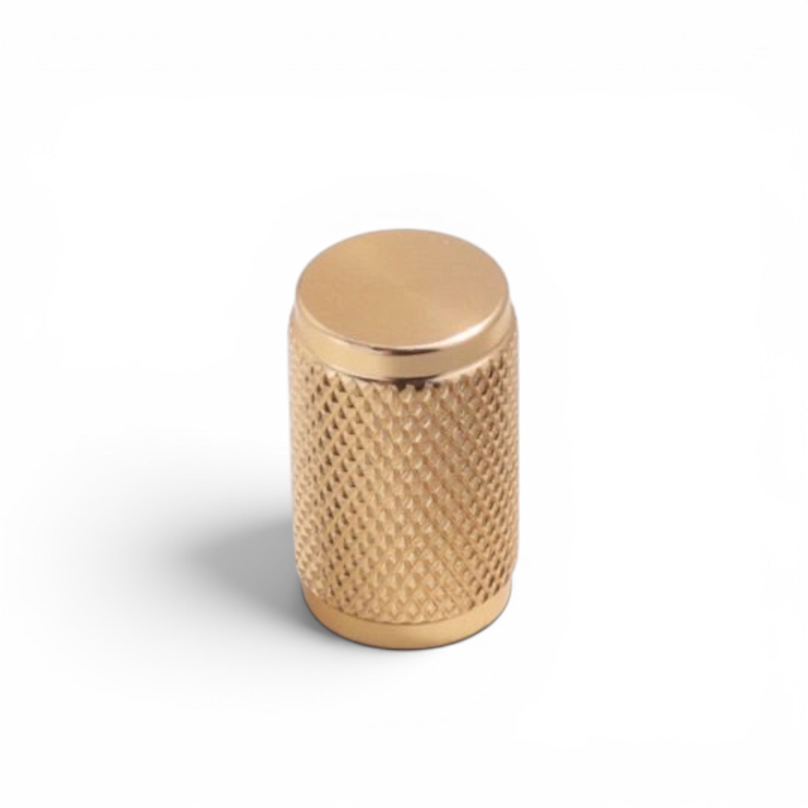 Knurled Drawer Knob Brushed Brass