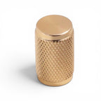 Knurled Drawer Knob Brushed Brass