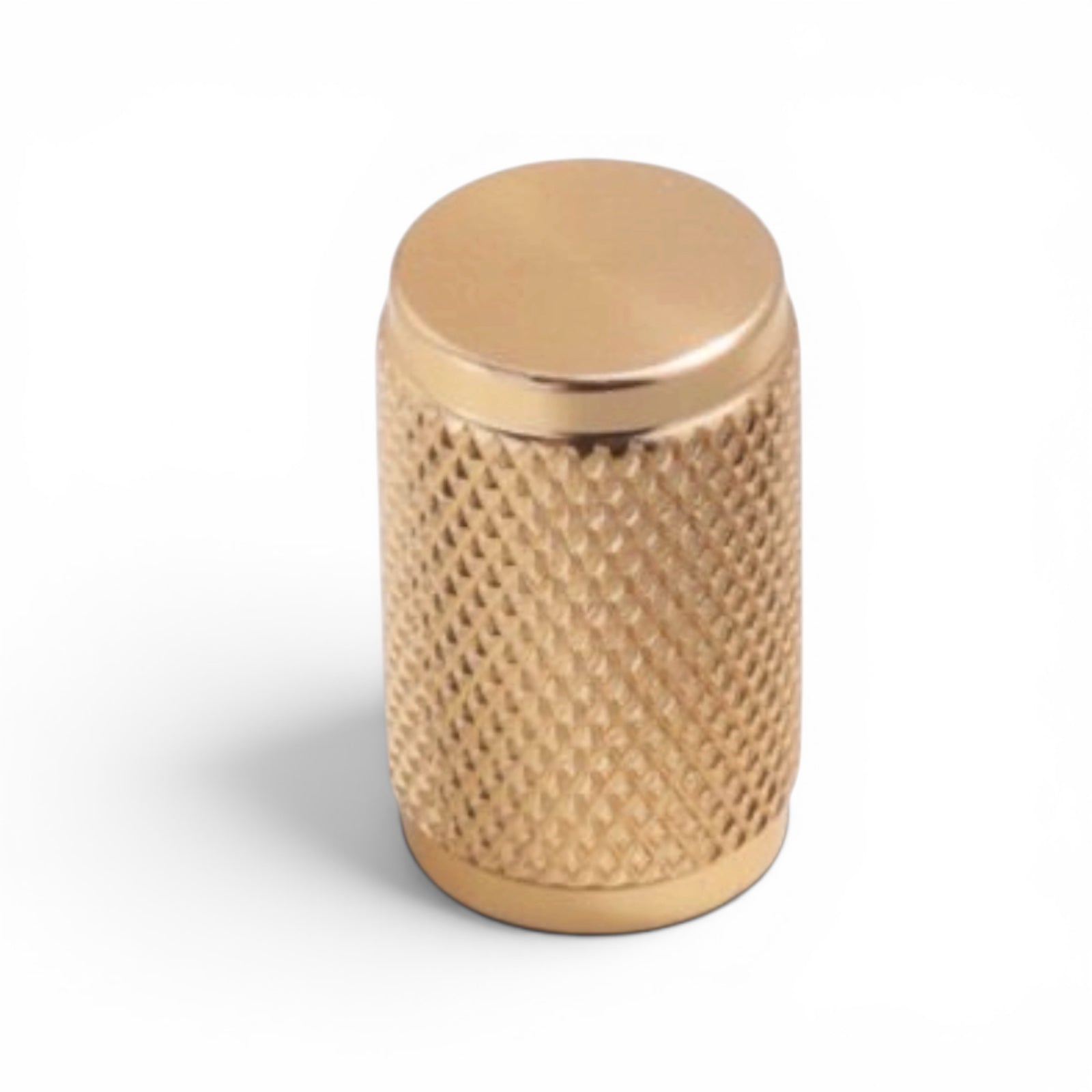 Knurled Drawer Knob Brushed Brass