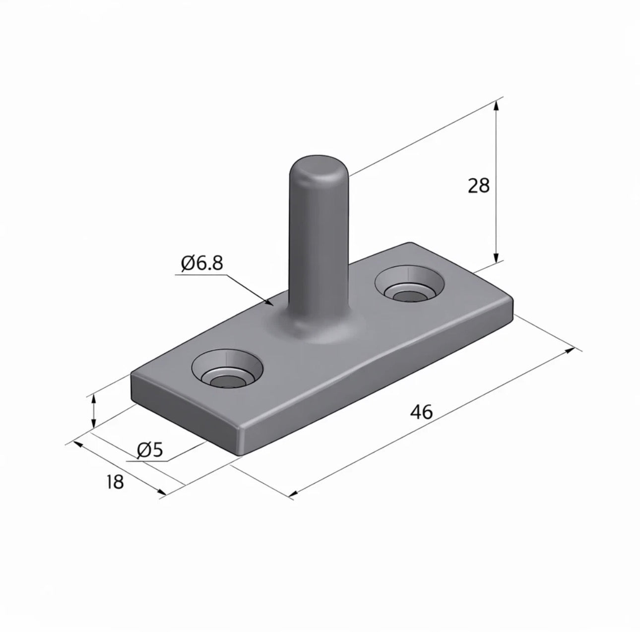 Window Stay Pins Black 10 Pack