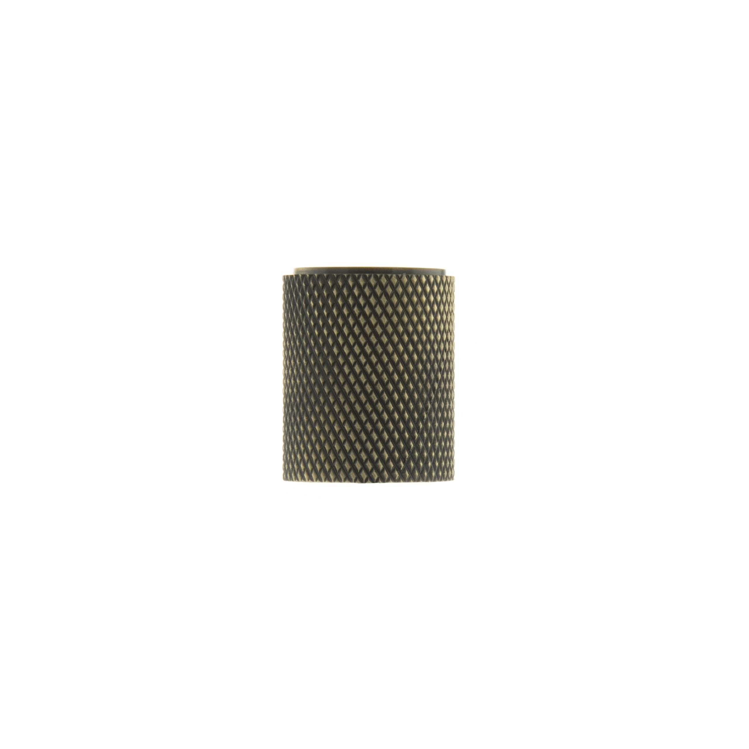 Knurled Cabinet Knob on Concealed Fix - Antique Brass