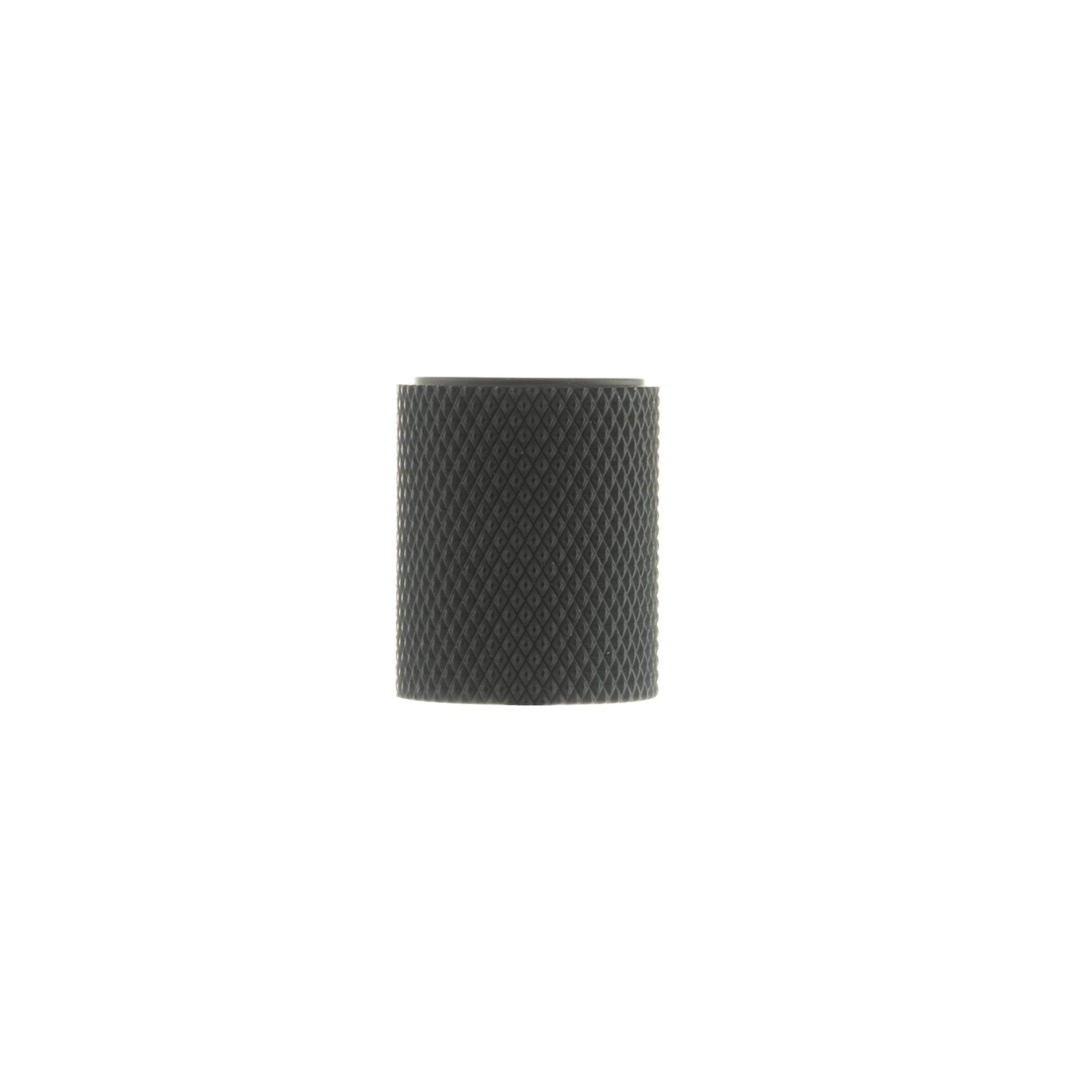Knurled Cabinet Knob on Concealed Fix - Matt Black