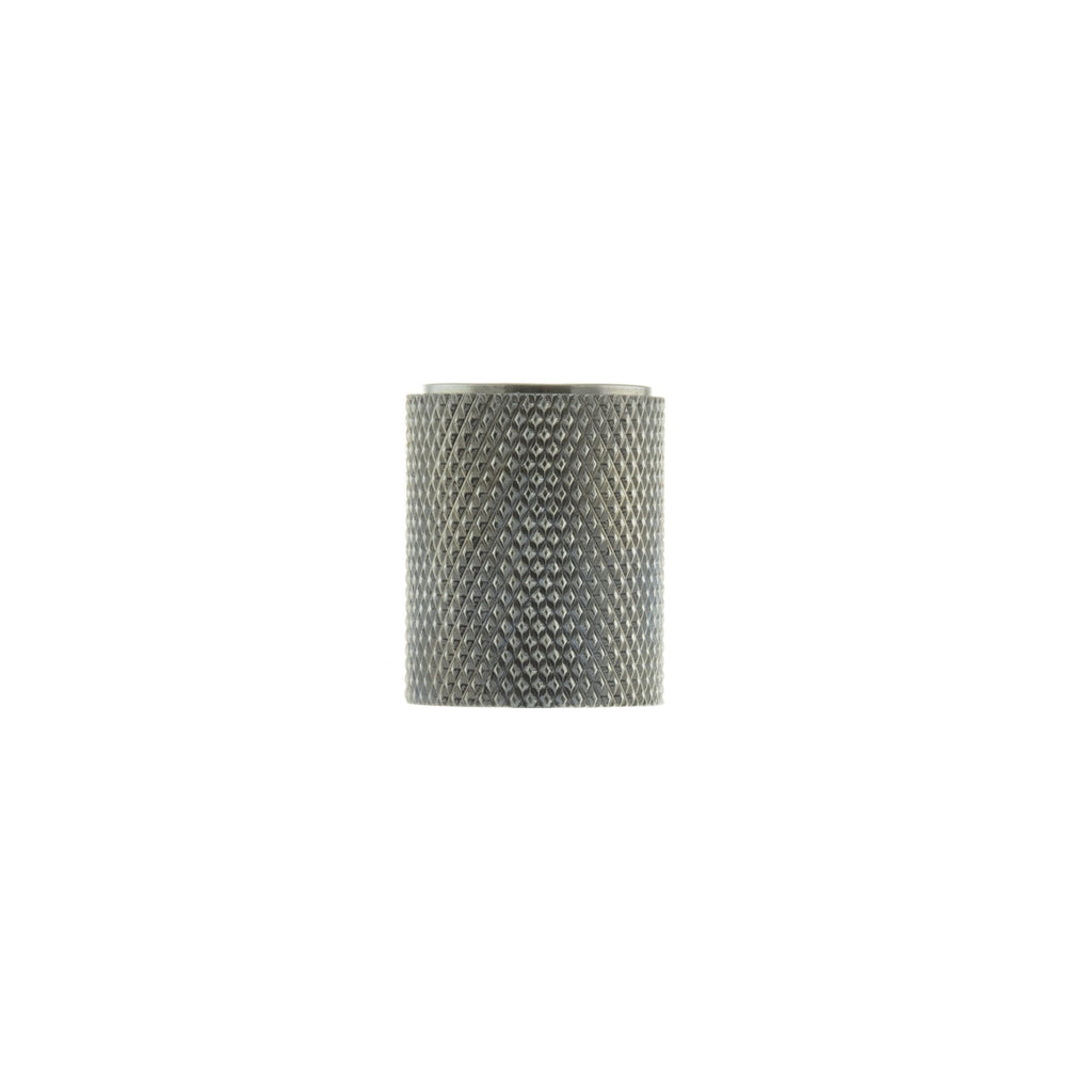 Knurled Cabinet Knob on Concealed Fix - Satin Nickel