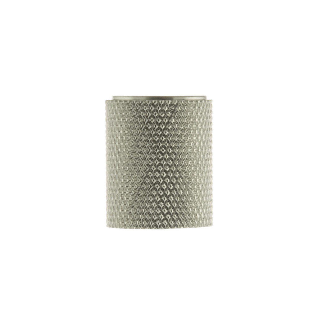 Knurled Cabinet Knob on Concealed Fix - Satin Nickel