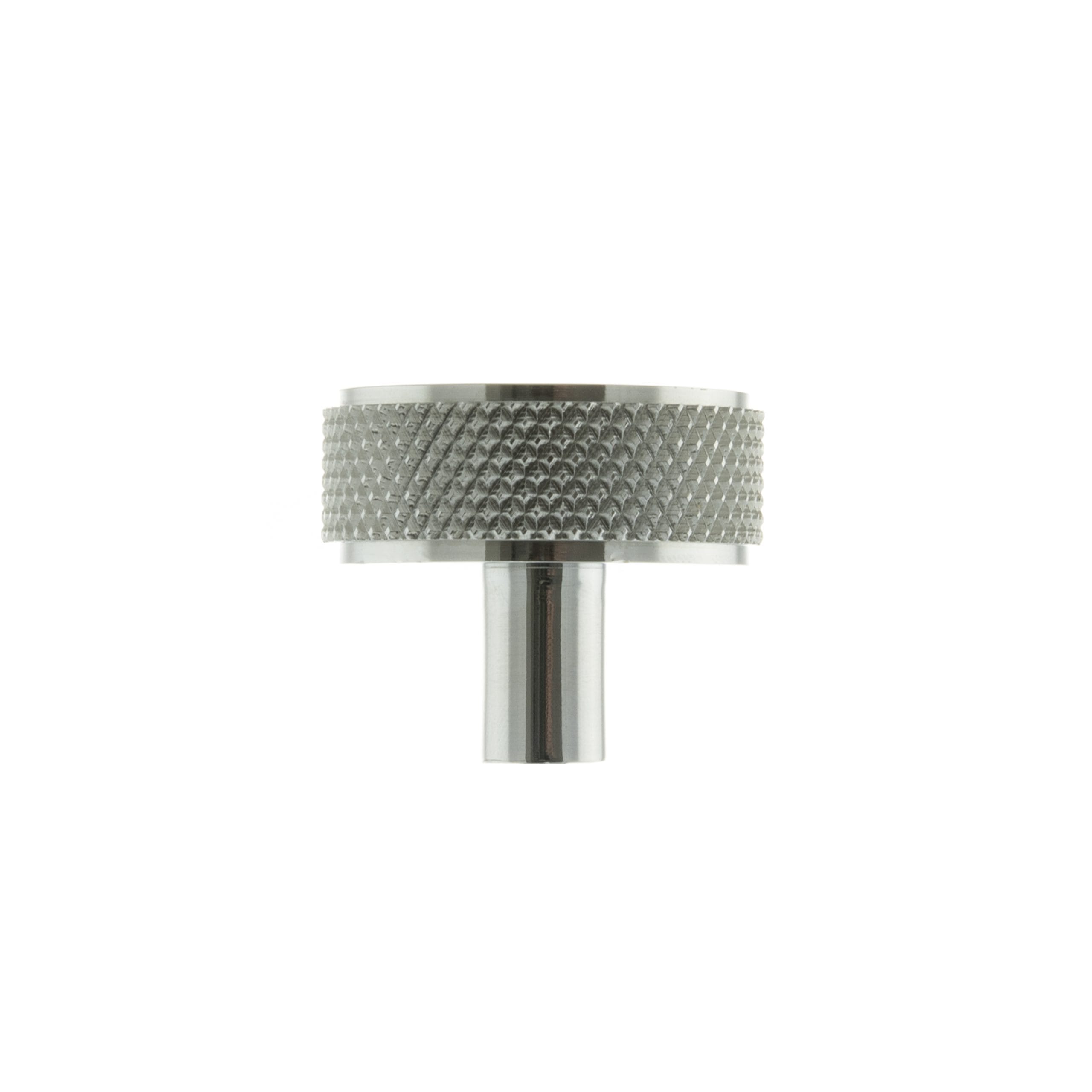 Knurled Cabinet Knob on Concealed Fix - Polished Chrome