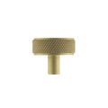 Knurled Cabinet Knob on Concealed Fix - Satin Brass