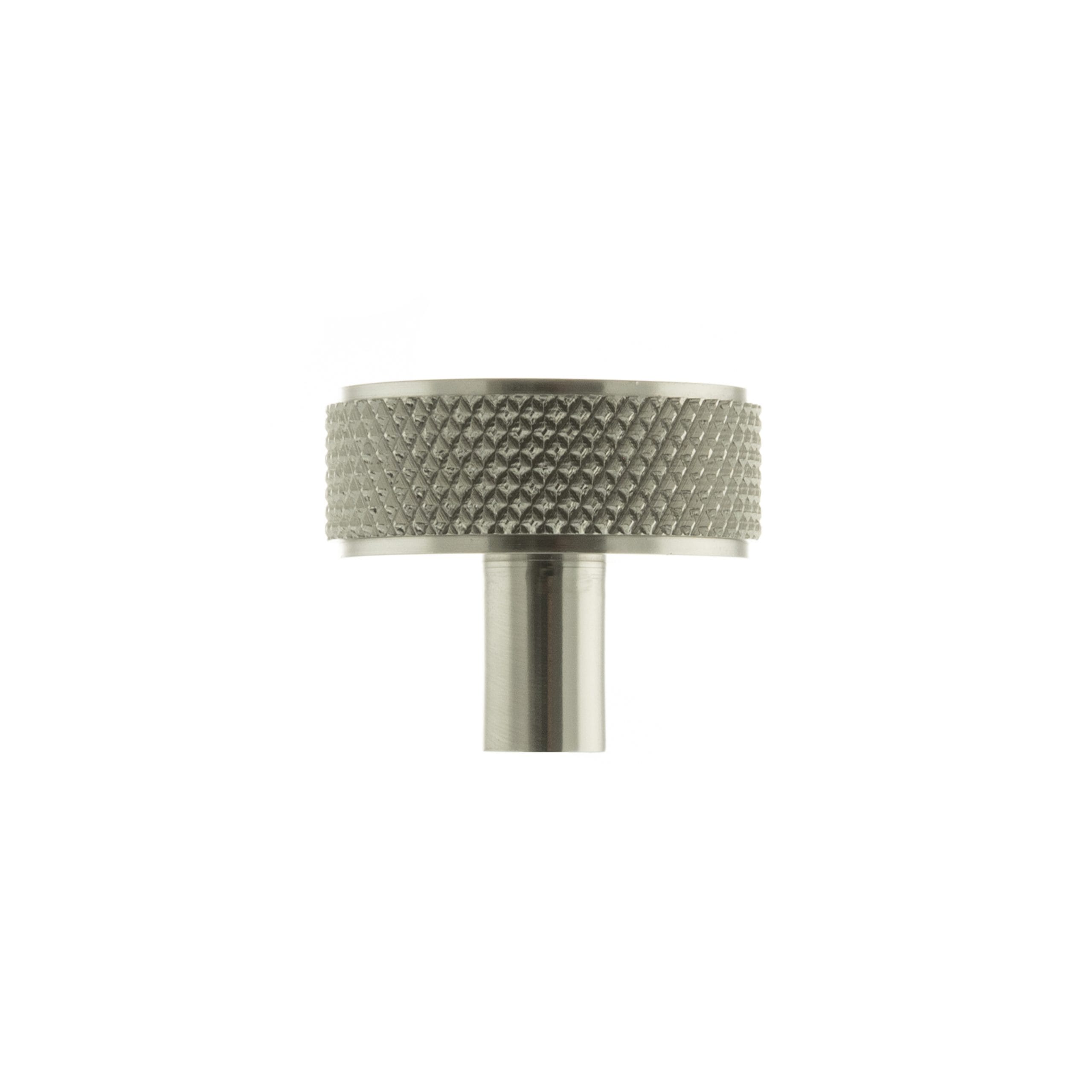 Knurled Cabinet Knob on Concealed Fix - Satin Nickel