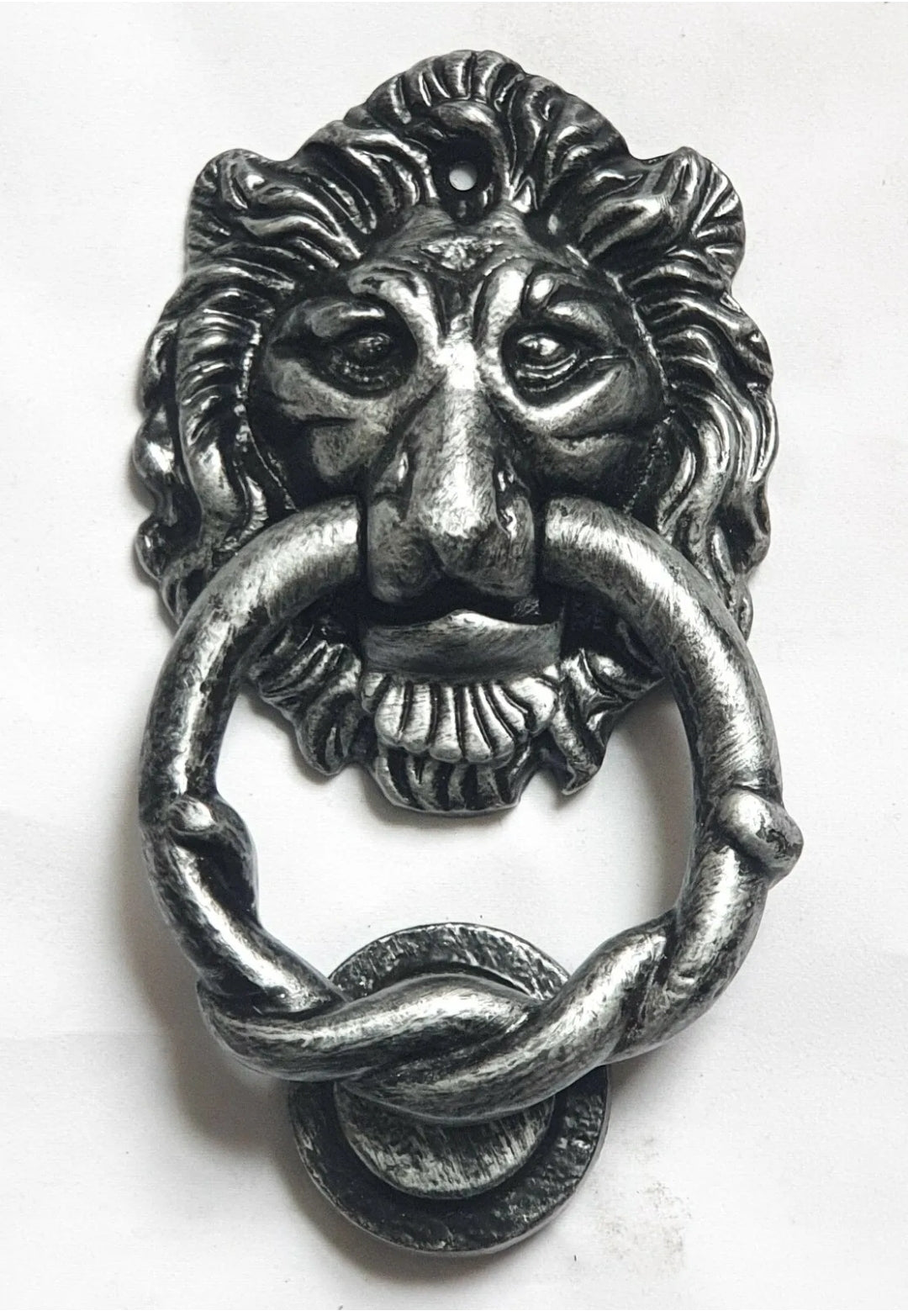 Front Door Knocker Lion Head Pewter