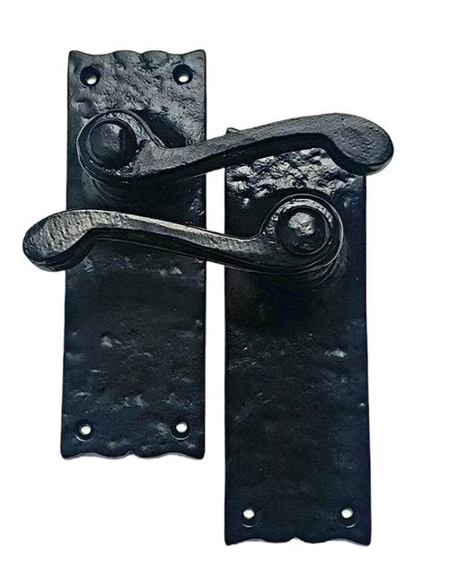 Black Antique Lever On Latch Cast iron