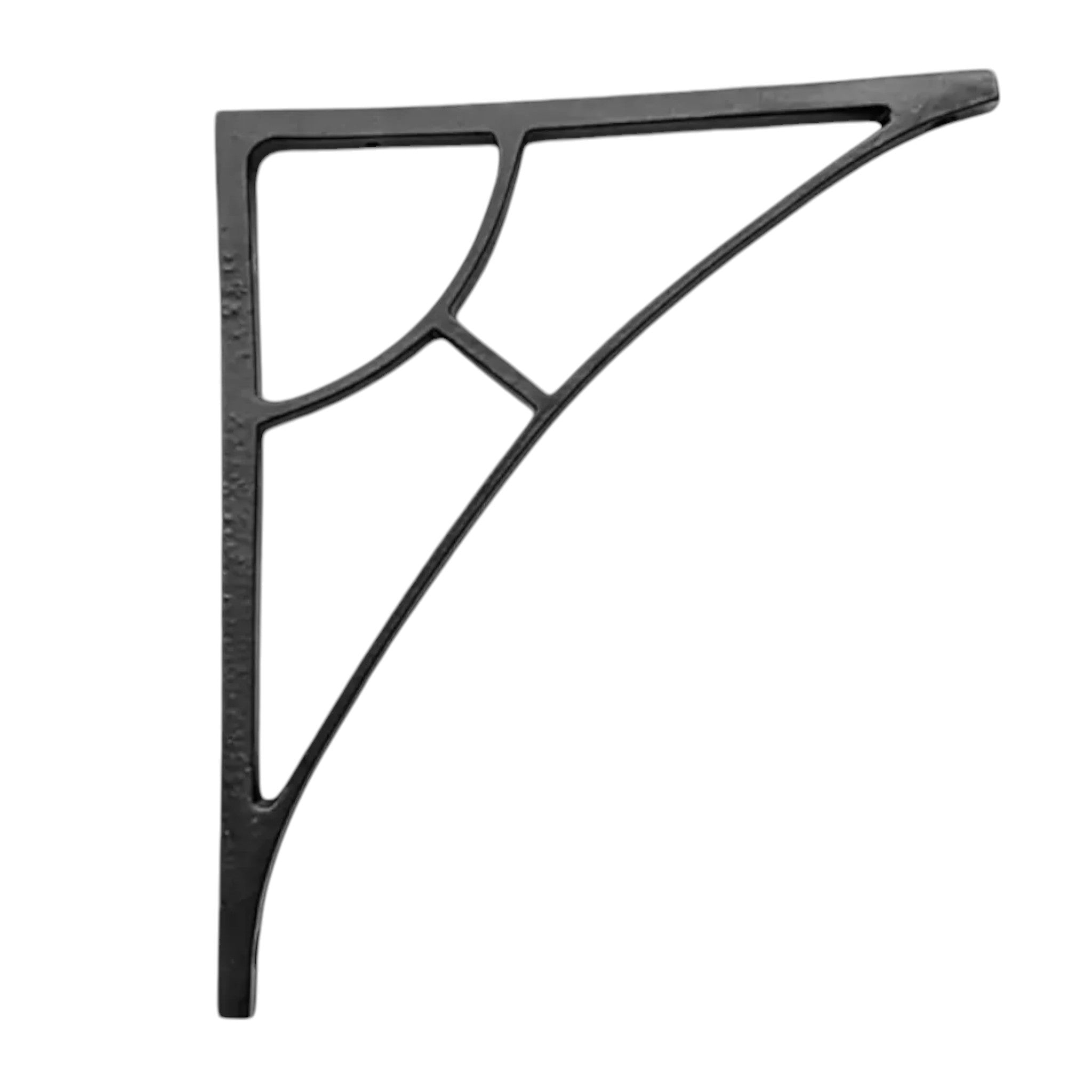 Black cast iron wall shelf bracket 