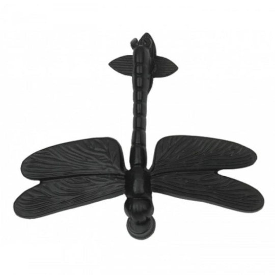 Dragonfly Front Door Knocker Black