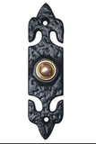 Fleur De Lys Front Door Bell Push Cast Iron Black