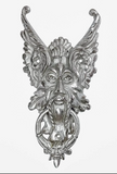 Gothic Face Front Door Knocker Nickel