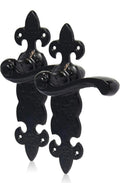 Fleur De Lys Lever Door Handle On Latch