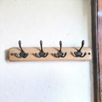 4 1883 Double Hooks on Pine effect wood