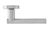 Lever Door Handle On Rose Polished Chrome