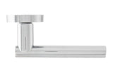 Lever Door Handle On Rose Polished Chrome