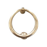 Polished brass ring front door knocker 