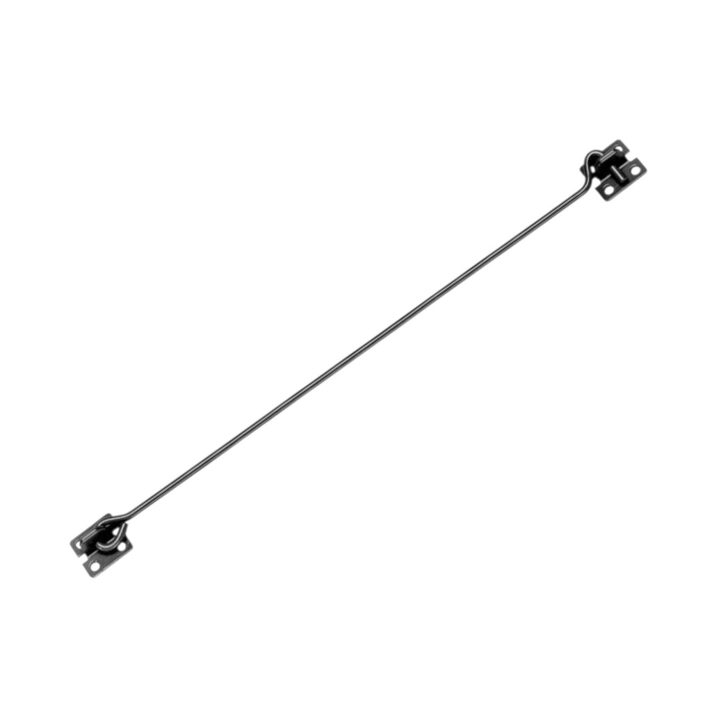 Cabin Hook and Eye Black 18” 450mm Extra Long