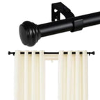 Black Curtain Rod Adjustable Rod 165cm - 305cm