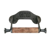 Toilet Roll Holder GWR Long Arm Cast Antique Iron 150mm