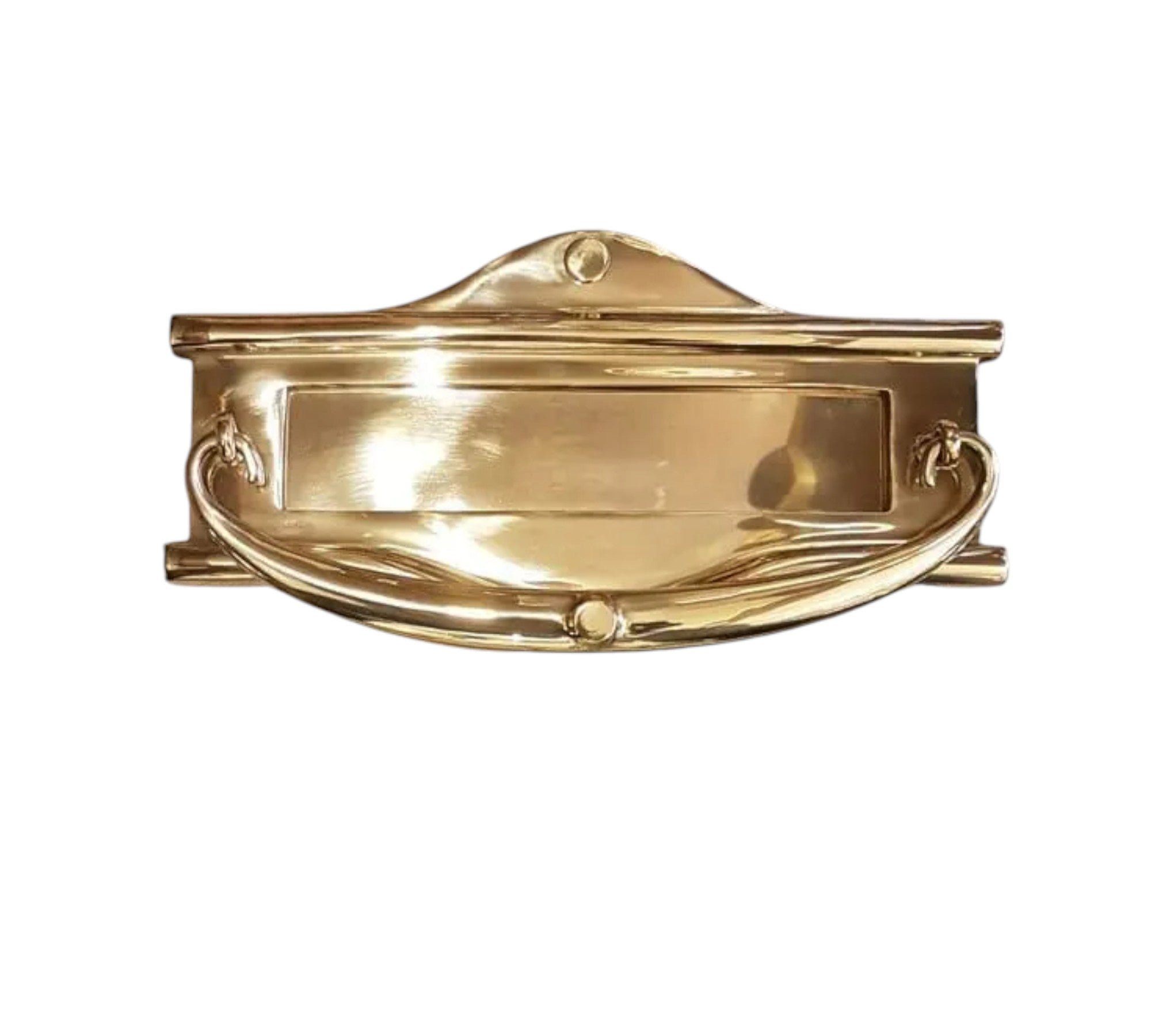 Letter Box Plate C/W Knocker Polished Brass 310mm x 160mm