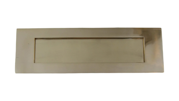 Letter Box Plate Polished Brass 100mm x 300mm
