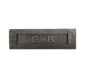 Letter Box Plate Plain GWR Cast Antique Iron 250mm