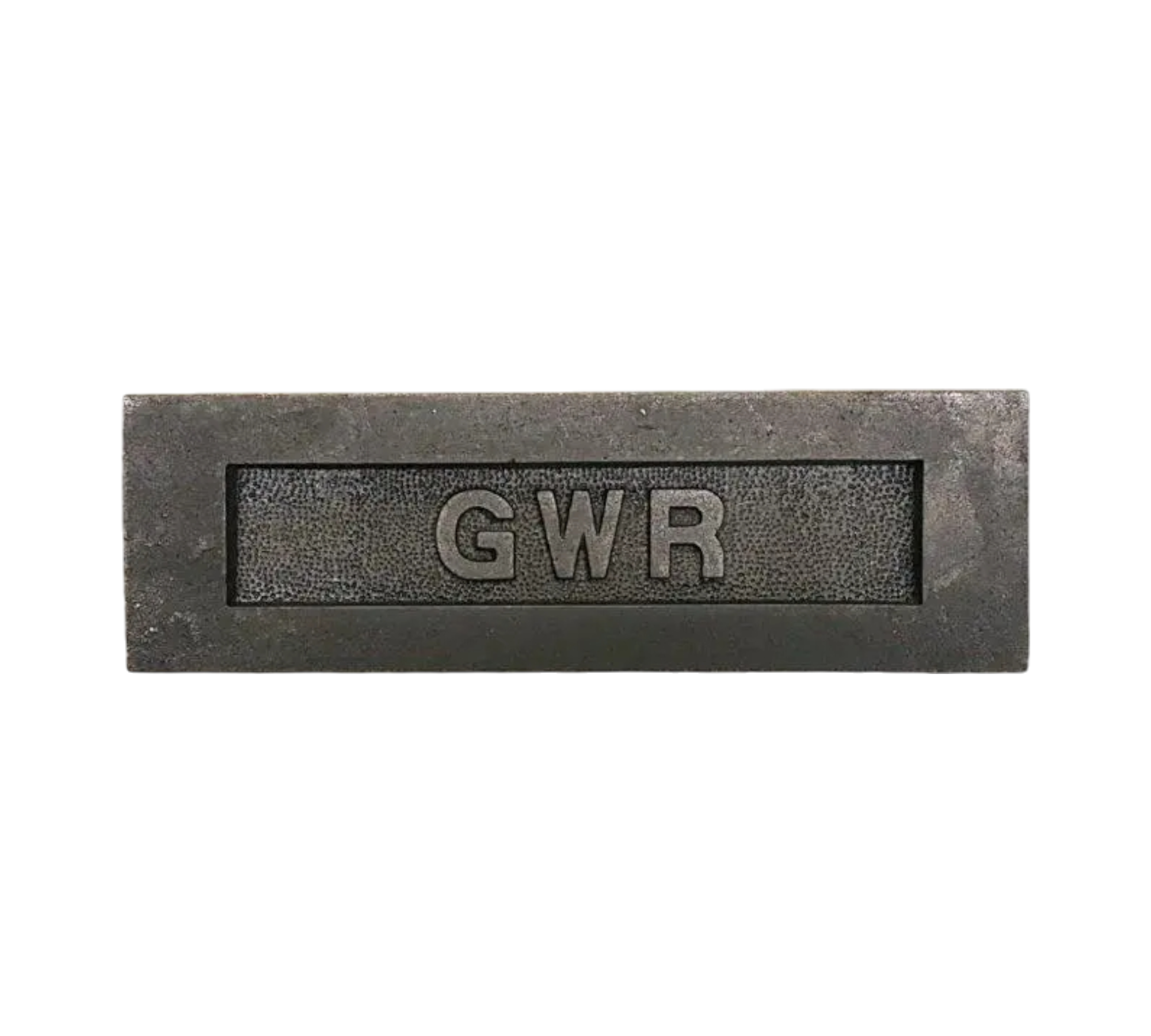 Letter Box Plate Plain GWR Cast Antique Iron 250mm