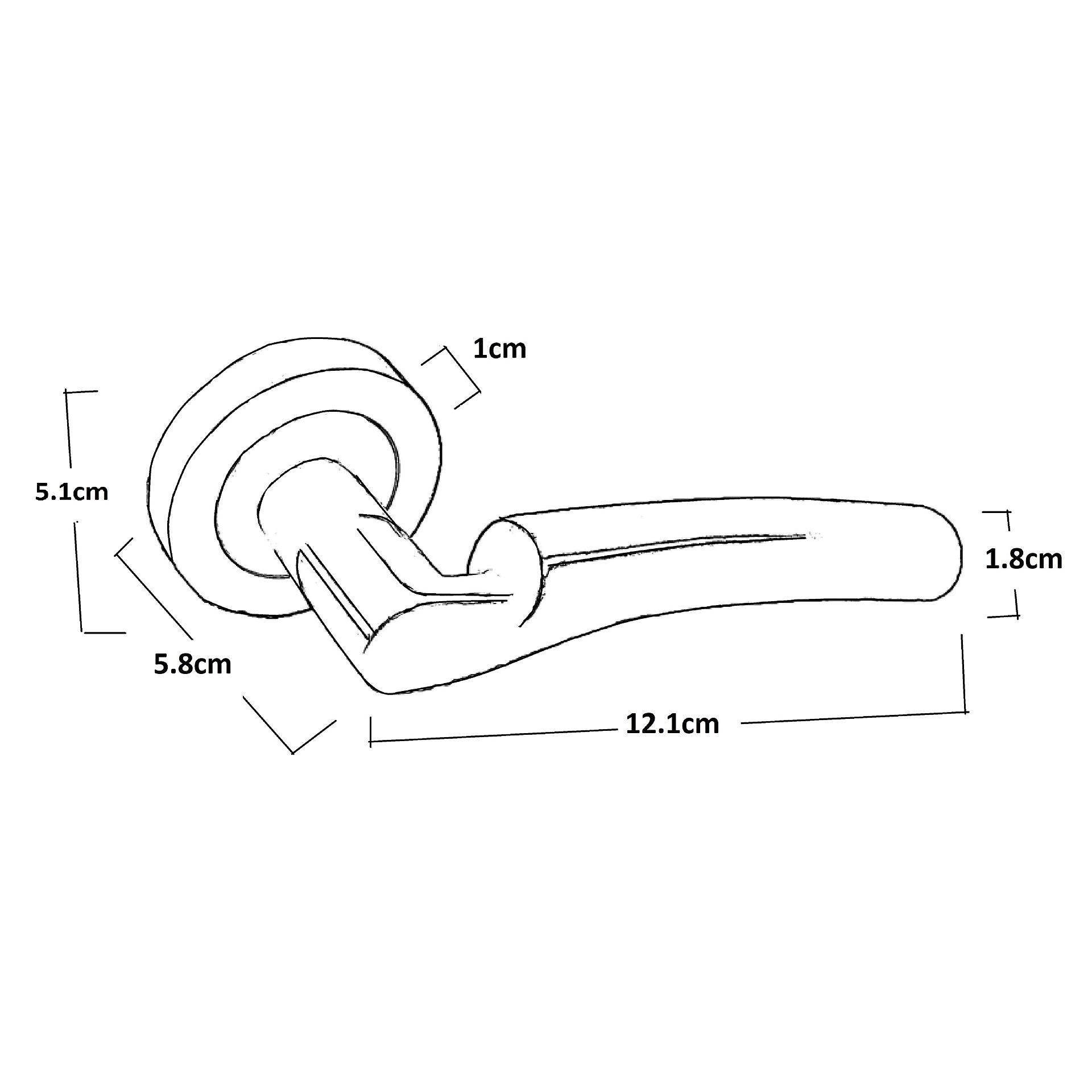 Lever Door Handle On Rose Dual Polished Satin Chrome