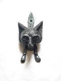 Fox Door Knocker Pewter