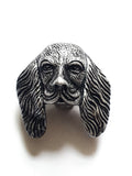 Dog Face Door Knocker Pewter