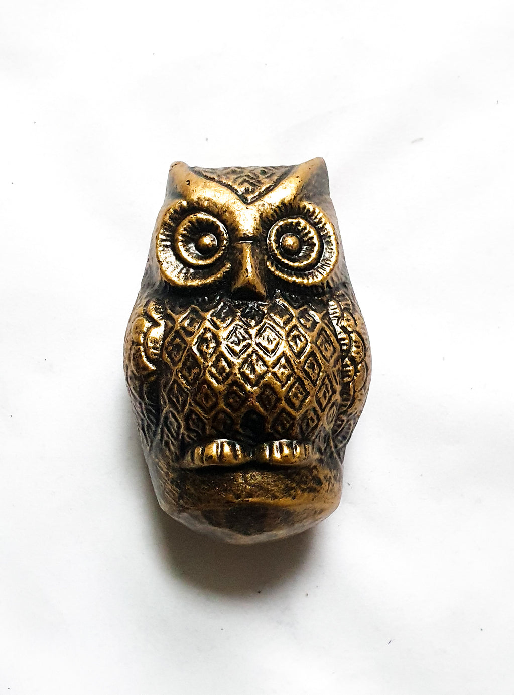 Baby Owl Door Knocker Antique Brass