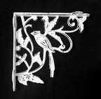 Antique White Bird Design Shelf Wall Bracket