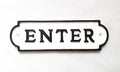 Enter Door Plate Sign