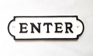 Enter Door Plate Sign