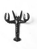 Crab Design Double Wall Hook Black