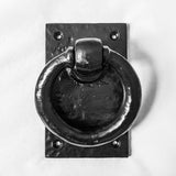 Ring Plate  Front Door Knocker Antique Black Iron Shaped Door Hardware